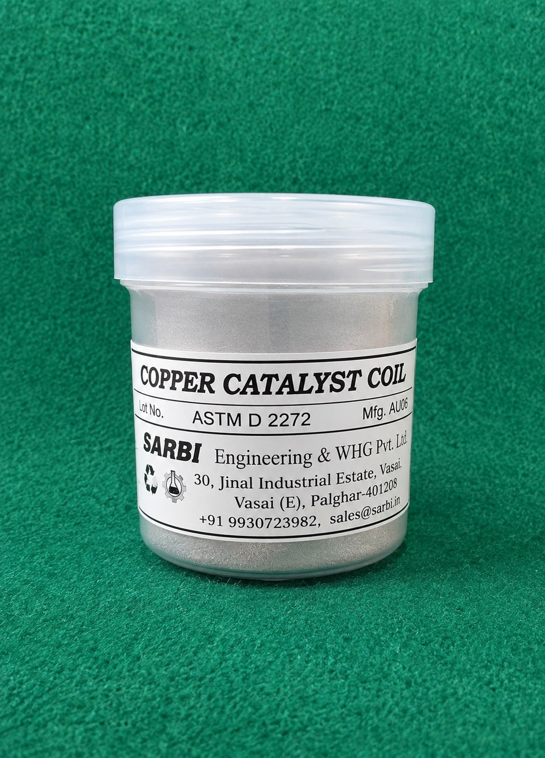 Copper coil for Oxidation test of mineral oil (RPVOT) (ASTM D 2272) (Sarbi Make)